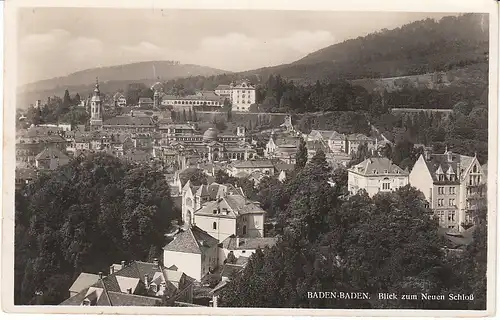 Baden-Baden Blick zum Neuen Schloß gl1935 49.784