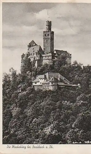 Die Marksburg bei Braubach a.Rhein gl1950 B1.813