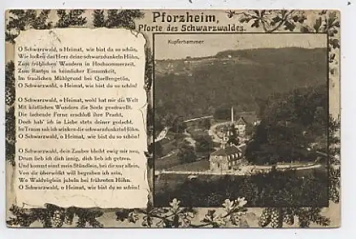 Pforzheim Kupferhammer Gedicht gl1913 42.287