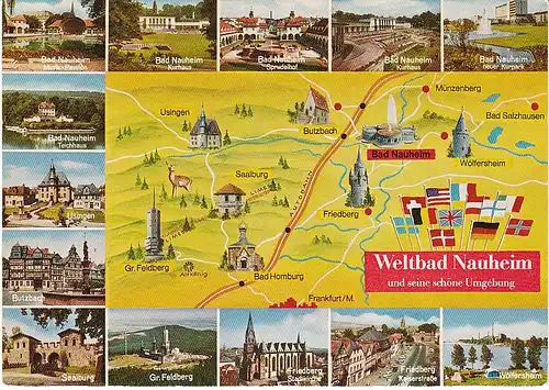 Weltbad Nauheim Landkarte u.viele Bilder ngl 49.411
