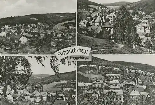 Schmiedeberg im Erzgebirge 4 Ansichten gl1982 111.536