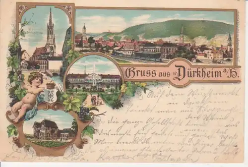 Bad Dürkheim Litho Kinderheilstätte Total gl1896 93.645