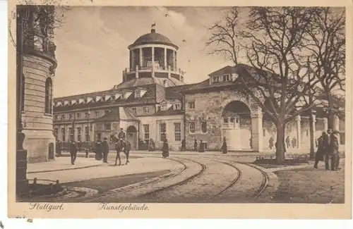 Stuttgart Bahngleise Reiter Kunstgebäude gl1914 24.053