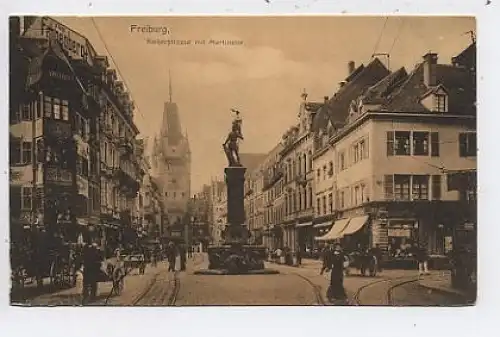 Freiburg i.B. Kaiserstraße Martinstor gl1910 42.100