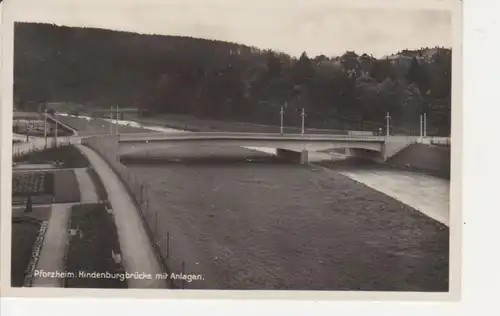 Pforzheim Hindenburgbrücke mit Anlagen ngl 76.695