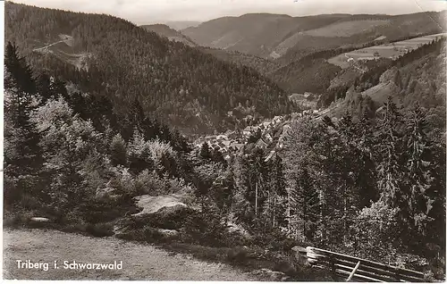 Triberg Schwarzwald Ansicht von oben gl1966 49.593