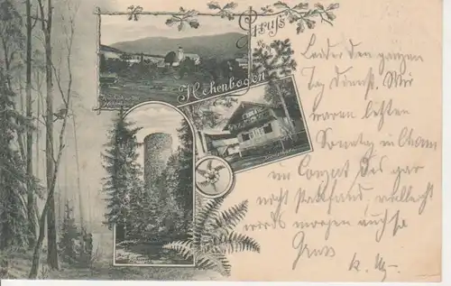 Rienbach Hohenbogen Burg Lichtenegg Hütte gl1898 76.475