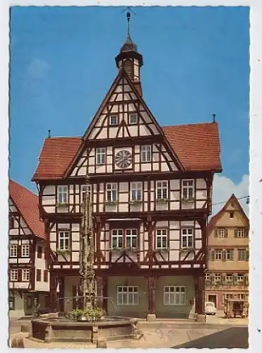 Urach Rathaus mit Marktbrunnen ngl 42.690