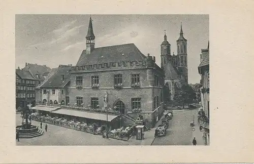 Göttingen am Rathaus und Johanniskirche ngl 100.648