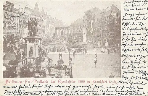 Frankfurt a.M. Goethefeier 1899 Fest-AK gl1900 132.274