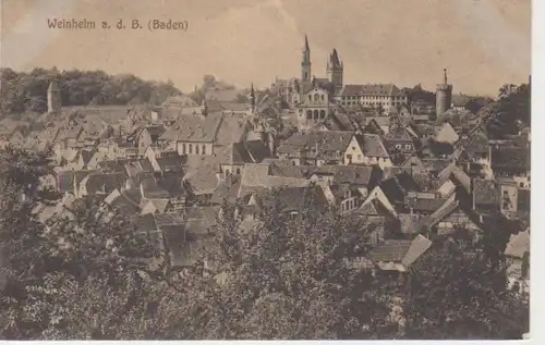 Weinheim a.d.B. Blick auf die Stadt ngl 64.826