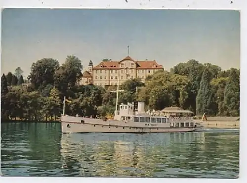 Insel Mainau Schiff Schloss Kirche glca.1970 42.764