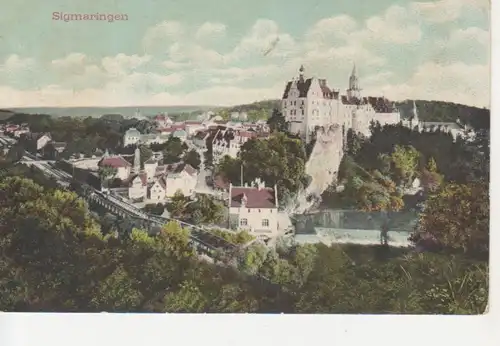 Sigmaringen Teilansicht und Schloß gl1910 76.622