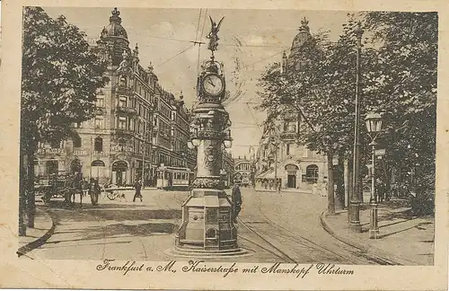 Frankfurt a.M. Kaiserstraße mit Manskopf gl1919 100.983