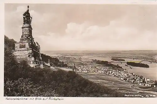 Nationaldenkmal über Rüdesheim a.Rh. gl1938 B1.816