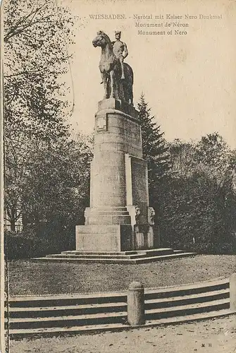 Wiesbaden Nerotal mit Kaiser Nero Denkmal ngl 101.083