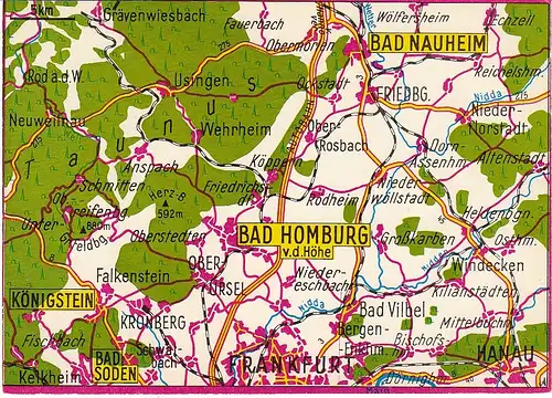 Bad Nauheim Bad Homburg Landkarte ngl 49.410