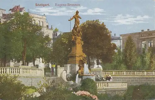 Stuttgart Eugens-Brunnen gl1921 101.268