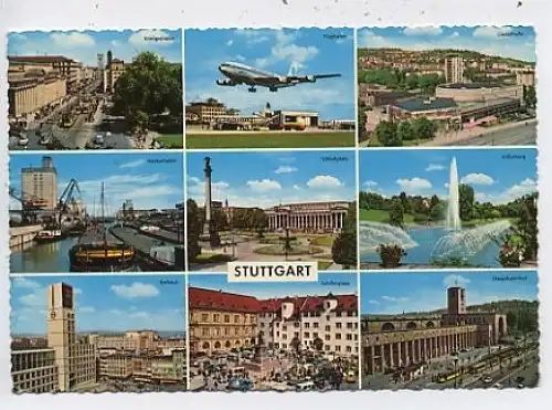 Stuttgart Mehrbildkarte gl1969 42.793