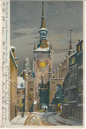 München Altes Rathaus im Winter gl1898 49.608