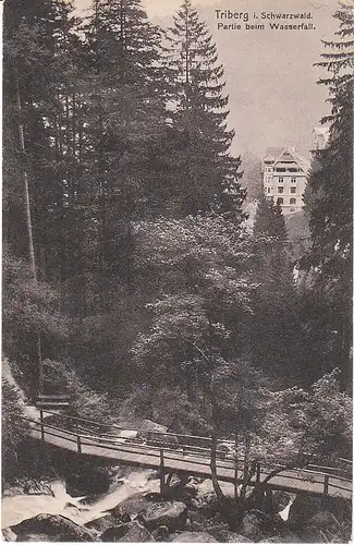 Triberg Schwarzwald Bücke am Wasserfall gl1910 49.594