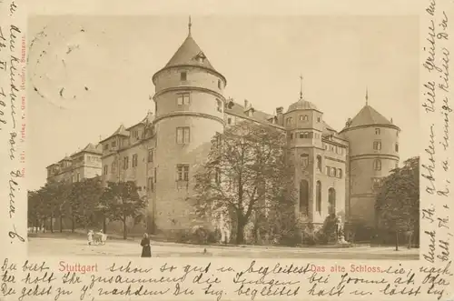 Stuttgart Das alte Schloß gl1908 101.376