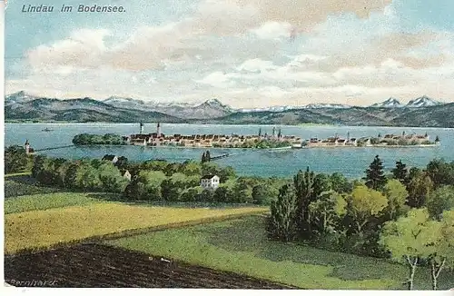 BERNHARD Lindau Bodensee Alpen-Panorama gl1908 C2260