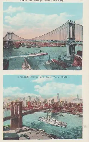 New York Manhattan+Brooklyn Bridge Skyline ngl 204.373