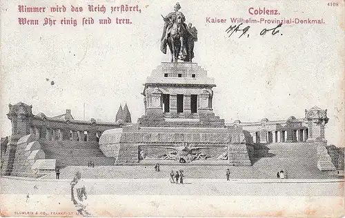 Coblenz/Rh. Kasier Wilhelm I. Denkmal gl1906 49.496