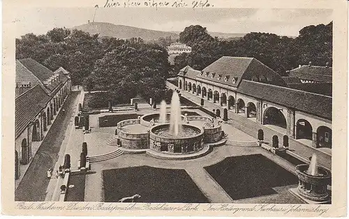 Bad Nauheim Sprudel u.Badehäuser im Park gl1927 49.773