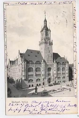 Stuttgart Rathaus gl1907 42.632