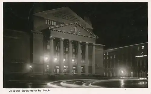 Duisburg Stadttheater bei Nacht ngl 100.749