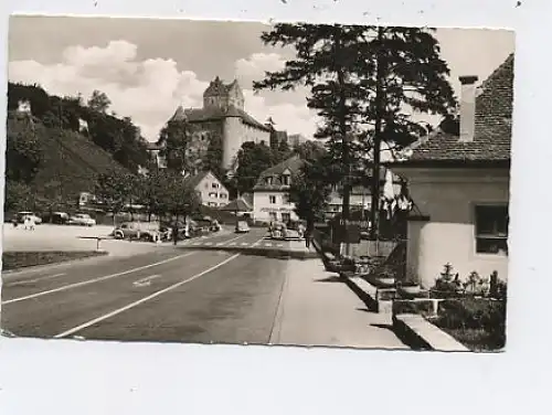 Meersburg a.B. Straßenpartie mit Burg ngl 42.544