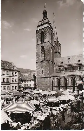 Neustadt a.d.W. Markt unter Stiftskirche gl1959 49.910