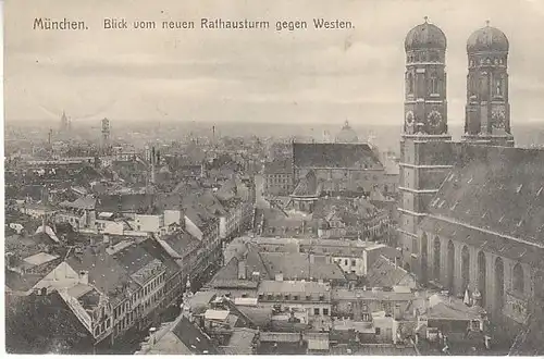 München vom neuen Rathausturm westwärts gl1909 C2376