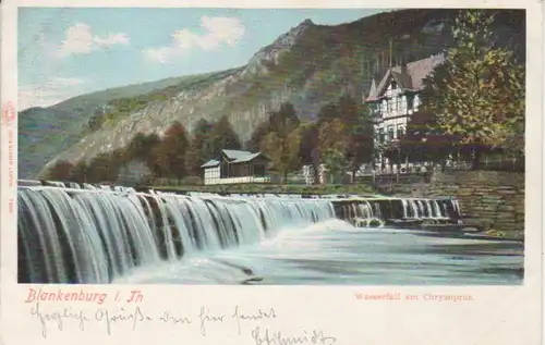 Bad Blankenburg Wasserfall am Chrysopras gl1903 96.419