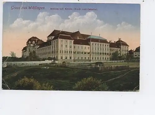 Gruß aus Wiblingen Schloß mit Kirche gl1926 45.812