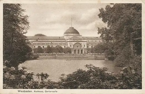 Wiesbaden Kurhaus Gartenseite feldpgl1915 101.056