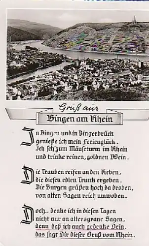 Gruß aus Bingen am Rhein - Gedicht ngl B1.897