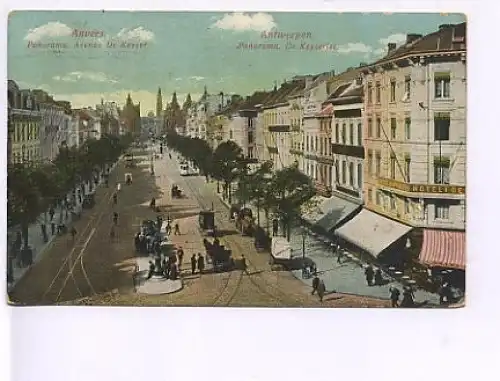 Antwerpen Panorama, De Keyserlei feldpgl1914 16.220