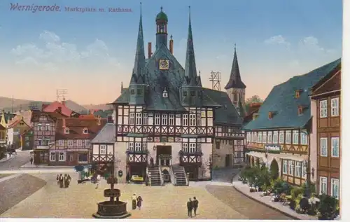 Wernigerode Marktplatz mit Rathaus ngl 91.120