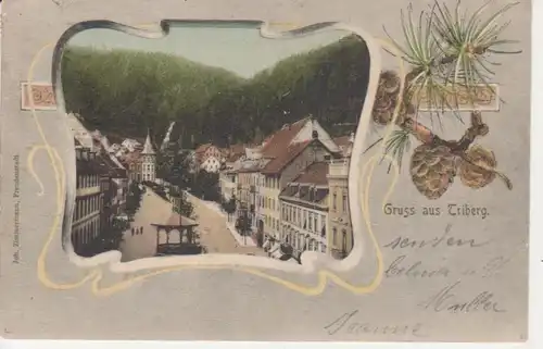 Triberg Litho Stadtpartie gl1906 81.261