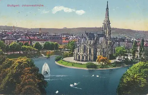 Stuttgart Johanneskirche gl1914 101.273