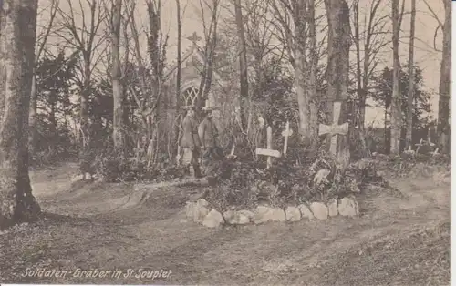 St. Souplet Soldaten-Gräber feldpgl1915 201.213