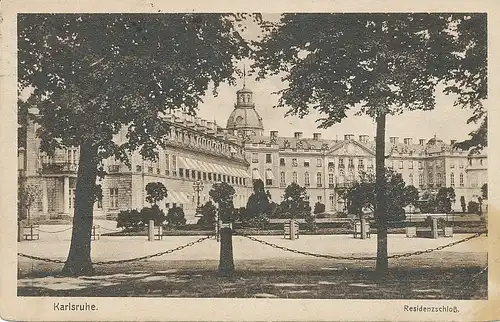 Karlsruhe Residenzschloß gl1917 101.427