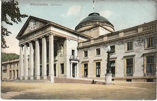 Wiesbaden Kurhaus Vorfahrt gl1913 49.736