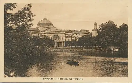 Wiesbaden Kurhaus Gartenseite gl1914 101.068