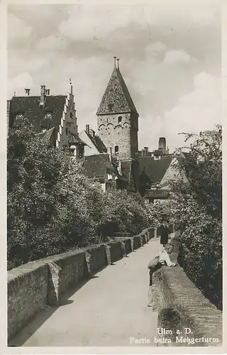 Ulm a. d. Donau Partie beim Metzgerturm gl1933 101.595