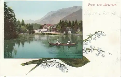 Gruss aus Badersee /Grainau Litho ngl 23.047