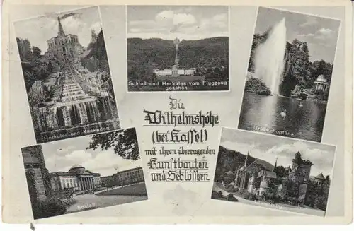 Wilhelmshöhe bei Kassel Mehrbildkarte gl1934 27.757
